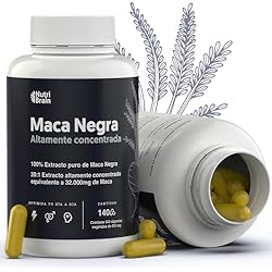 Maca Negra Andina Pura 32.000mg Ultraconcentrada | 20:1 | Potencia Energía y Vitalidad Íntima | Mejora Rendimiento, Memoria y Ánimo | 140 Cápsulas Veganas de Alta Potencia